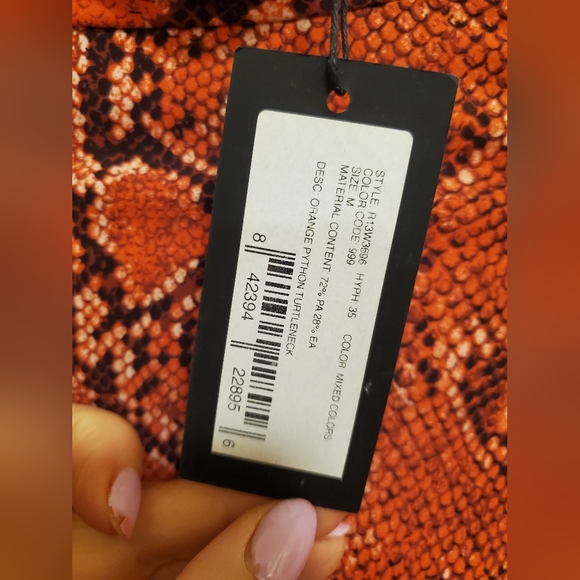 NWT R13 sz M $595 R13 animal print turtleneck - Picture 3 of 4